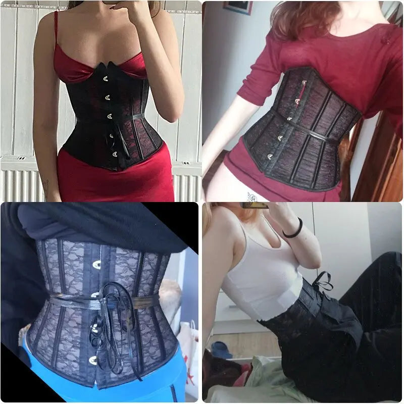 LacyNighty™ Model UC616 LORETTA LACE LINGERIE Underbust Corset