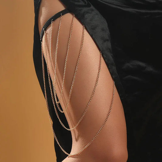 Cascade Thigh Garter Chain Lavah Intimates body chain
