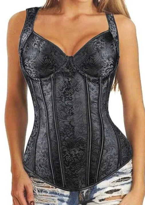 LacyNighty™ Model CT417 LORETTA LACE LINGERIE OVERBUST CORSET