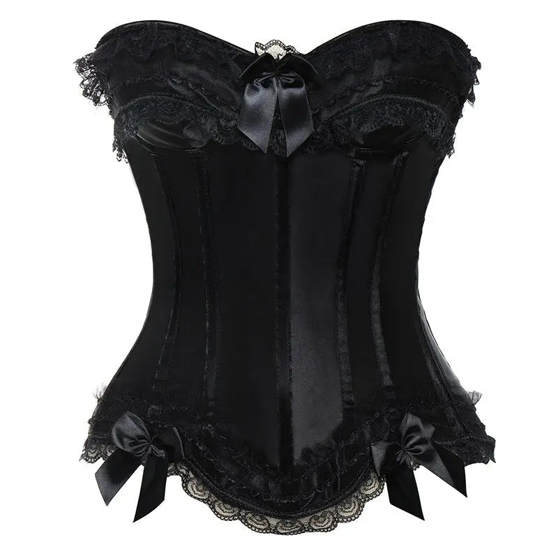LacyNighty™ Model CT410 LORETTA LACE LINGERIE OVERBUST CORSET