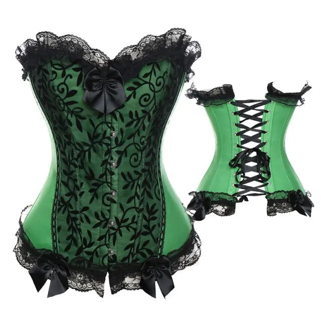 LacyNighty™ Model CT403 LORETTA LACE LINGERIE OVERBUST CORSET