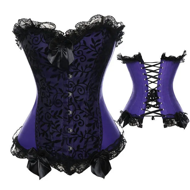 LacyNighty™ Model CT403 LORETTA LACE LINGERIE OVERBUST CORSET
