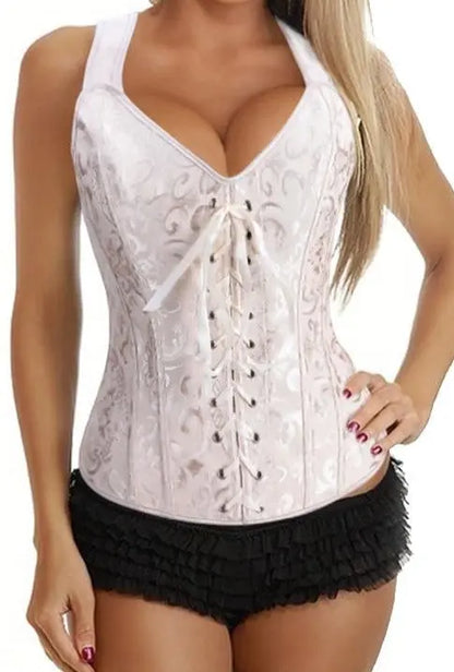 LacyNighty™ Model CT416 LORETTA LACE LINGERIE OVERBUST CORSET
