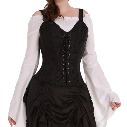 LacyNighty™ Model CT416 LORETTA LACE LINGERIE OVERBUST CORSET