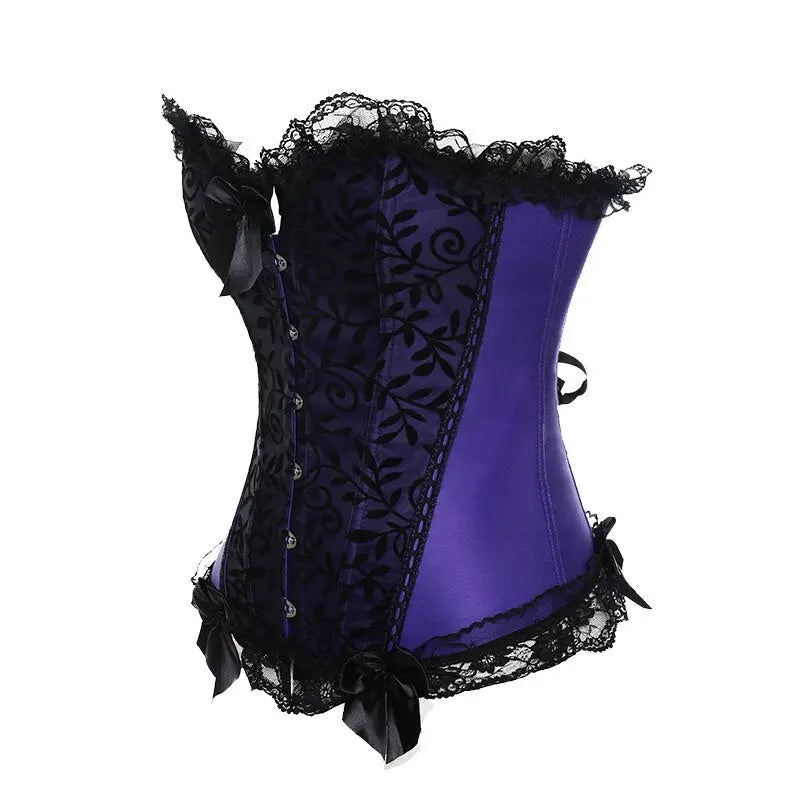 LacyNighty™ Model CT403 LORETTA LACE LINGERIE OVERBUST CORSET