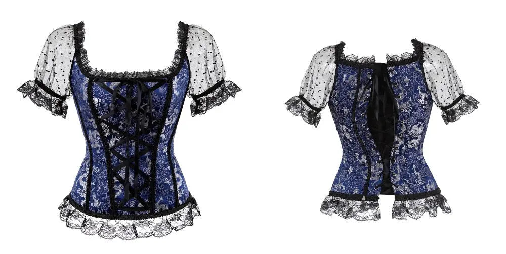 LacyNighty™ Model CT442 LORETTA LACE LINGERIE OVERBUST CORSET