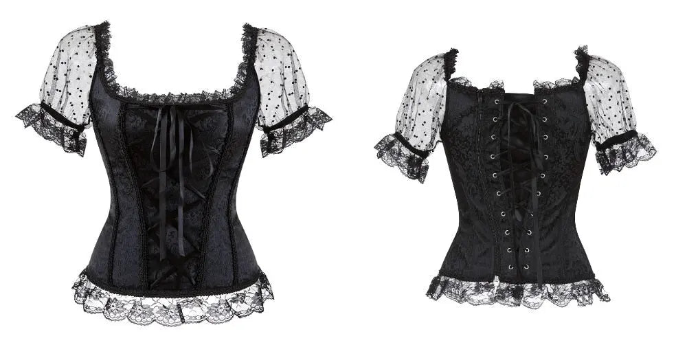 LacyNighty™ Model CT442 LORETTA LACE LINGERIE OVERBUST CORSET