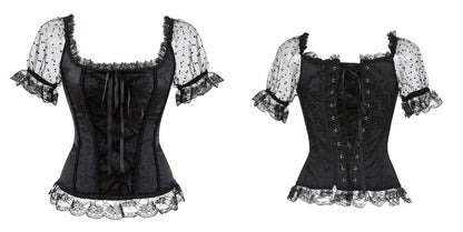 LacyNighty™ Model CT442 LORETTA LACE LINGERIE OVERBUST CORSET
