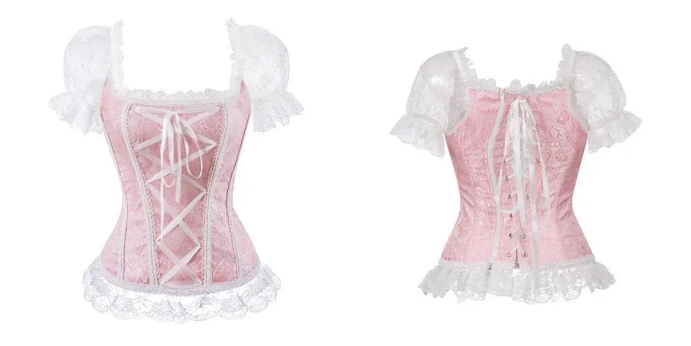 LacyNighty™ Model CT442 LORETTA LACE LINGERIE OVERBUST CORSET