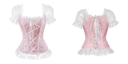 LacyNighty™ Model CT442 LORETTA LACE LINGERIE OVERBUST CORSET