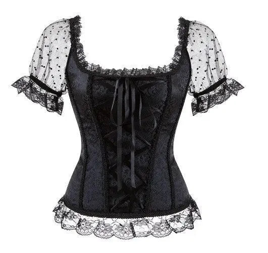 LacyNighty™ Model CT442 LORETTA LACE LINGERIE OVERBUST CORSET