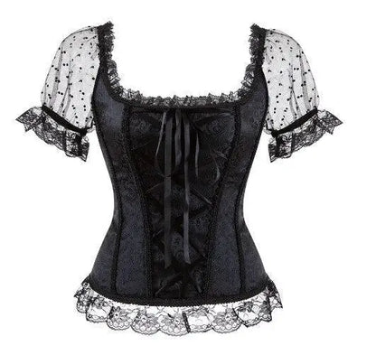 LacyNighty™ Model CT442 LORETTA LACE LINGERIE OVERBUST CORSET