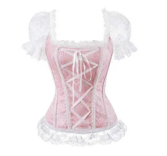 LacyNighty™ Model CT442 LORETTA LACE LINGERIE OVERBUST CORSET