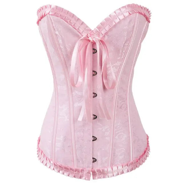 LacyNighty™ Model CT445 LORETTA LACE LINGERIE OVERBUST CORSET