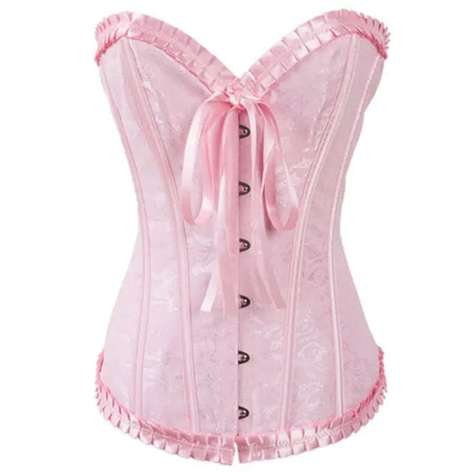 LacyNighty™ Model CT445 LORETTA LACE LINGERIE OVERBUST CORSET