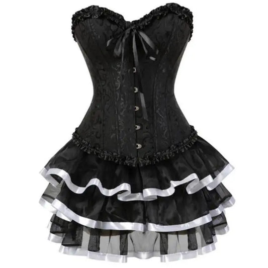LacyNighty™ Model CD325 LORETTA LACE LINGERIE Corset Dress