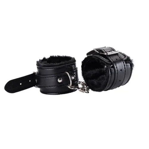 LacyNighty™ Leather Handcuffs Lavah Intimates