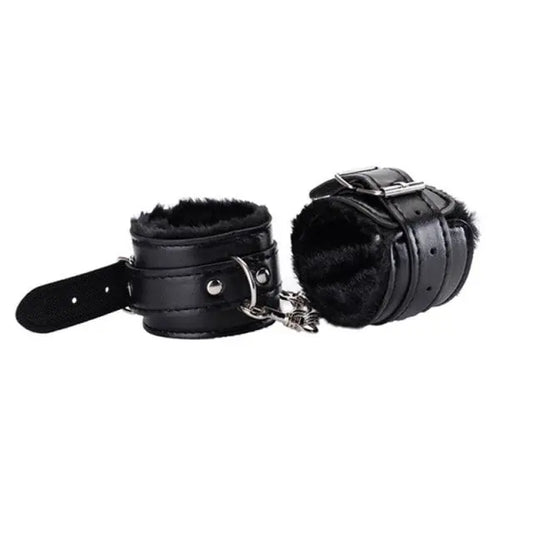 LacyNighty™ Leather Handcuffs Lavah Intimates