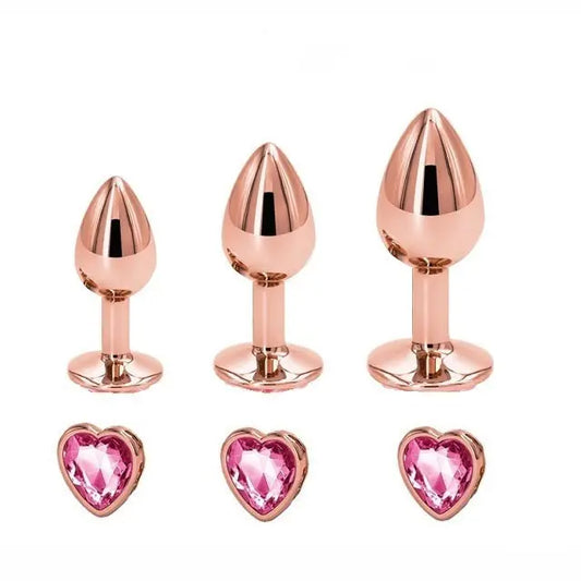 LacyNighty™ Rose Gold Tush Stimulator -  Set of 3 Lavah Intimates