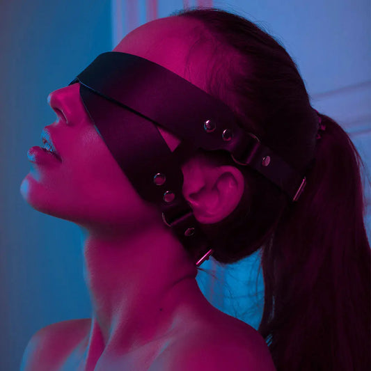 LacyNighty™ Vegan Leather Trust Mask Lavah Intimates accessories