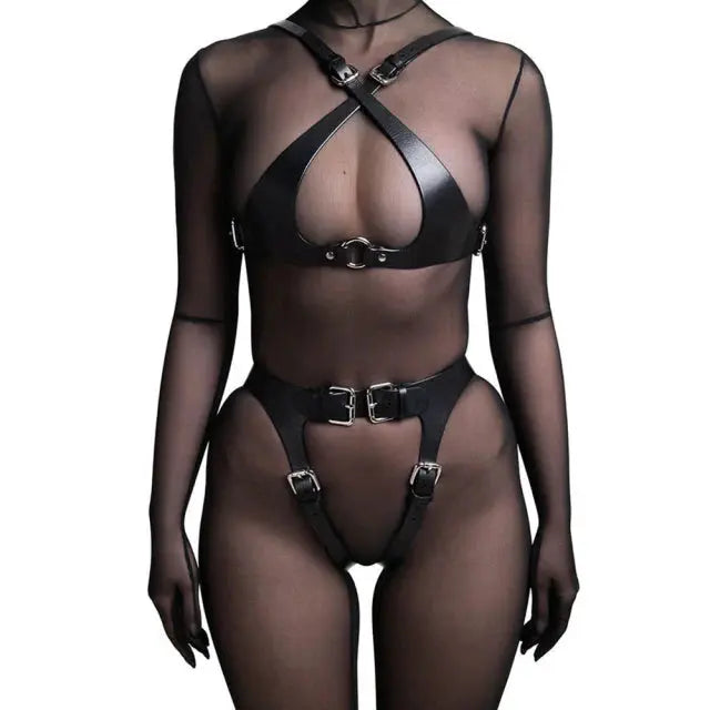 LacyNighty™ Lavah Leather Set Lacy Nighty