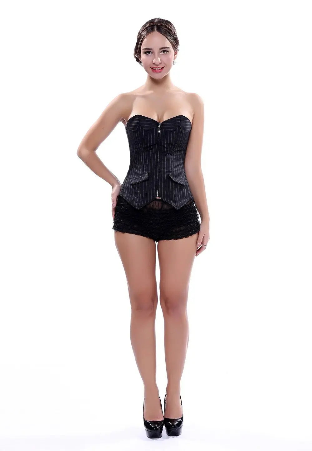 LacyNighty™ Model CT440 LORETTA LACE LINGERIE OVERBUST CORSET