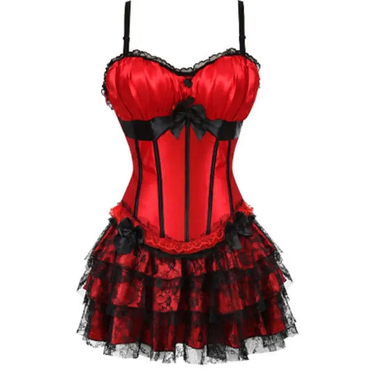 LacyNighty™ Model CD319 LORETTA LACE LINGERIE Corset Dress