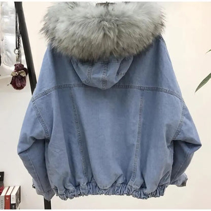 Fur Denim Jacket Lacy0301Goth