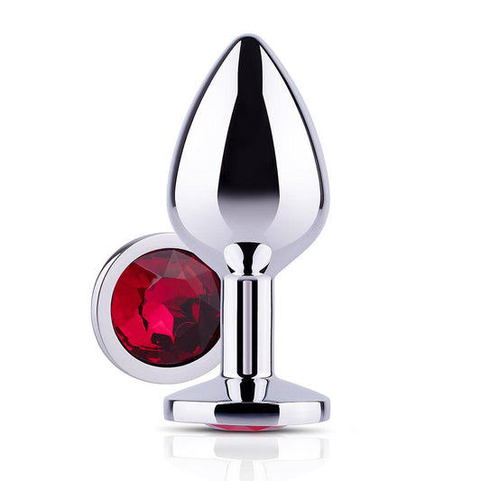 Red Gem Metal Butt Plug Honey Play Box Anal Toys