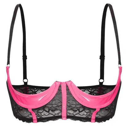 Open Cup Leather Lingerie ghalas