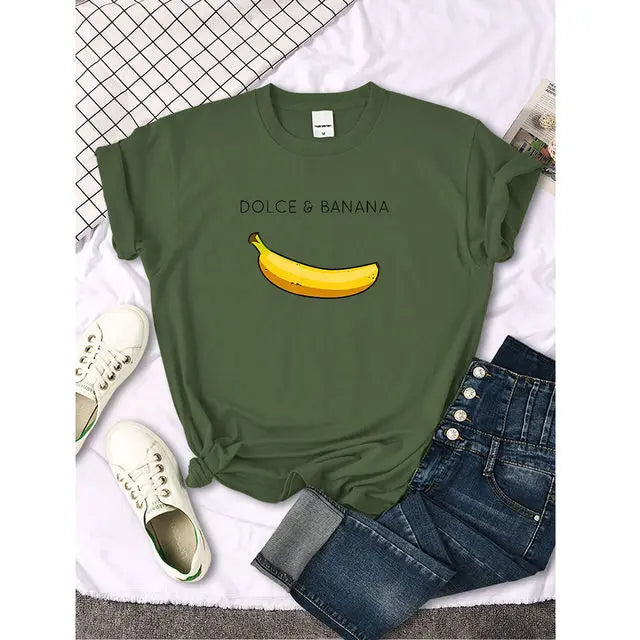 Womens Banana T-Shirt Lacy0301