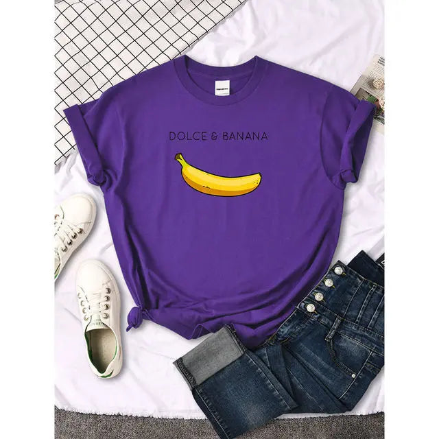 Womens Banana T-Shirt Lacy0301