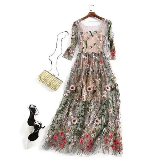 EMBROIDERY PARTY DRESS Lacy0301Goth