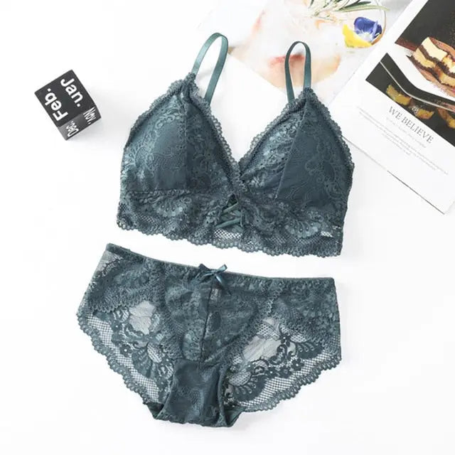 The Flower that Resembles You Bra Sets Fenland Clothes Store Lingerie & Intimates