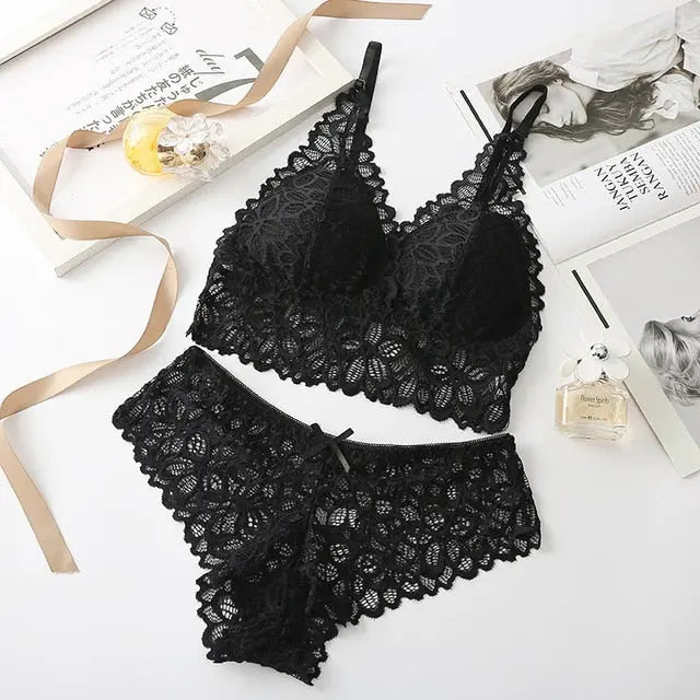 The Flower that Resembles You Bra Sets Fenland Clothes Store Lingerie & Intimates