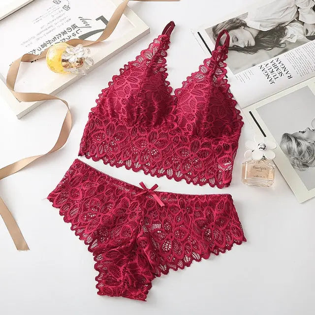 The Flower that Resembles You Bra Sets Fenland Clothes Store Lingerie & Intimates