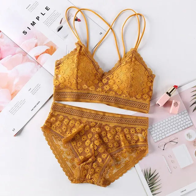 The Flower that Resembles You Bra Sets Fenland Clothes Store Lingerie & Intimates