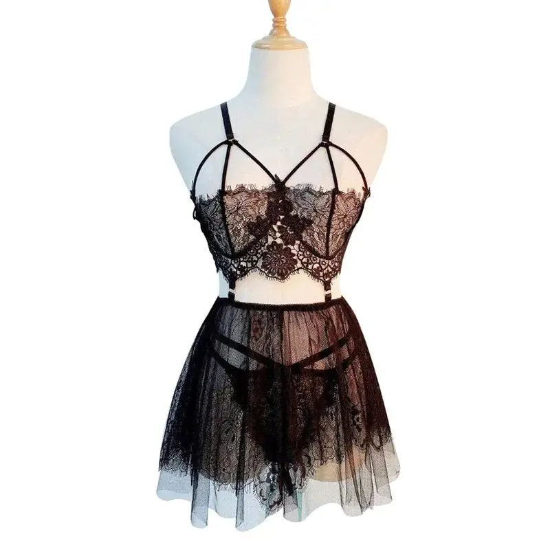 LacyNighty™ Goddess Satin Lacy Nighty